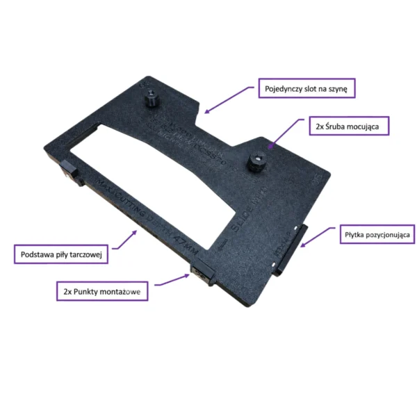 Dew DCS570 (4) Adapter do piły tarczowej Dewalt DCS570 DWE575 DCS575 DCS578 DCS573 kompatybilny z szyną prowadzącą BOSCH MAFELL