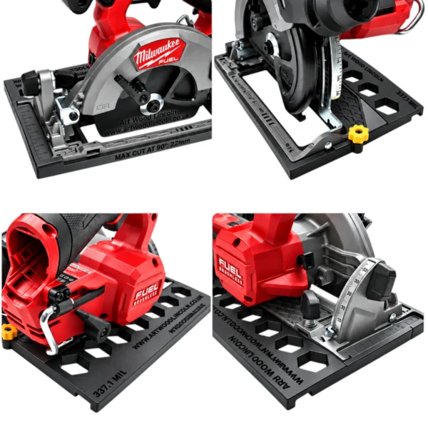 M12 FCS442 to ALL (2) Adapter do piły tarczowej Milwaukee M12FCS442 2521-20 kompatybilny z szyną prowadzącą DEWALT