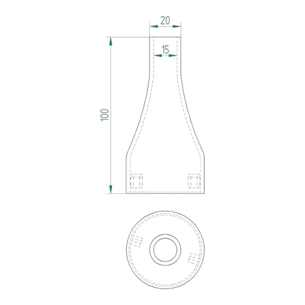 Round DCV100 (1) Wąska okrągła nasadka do dmuchawy DEWALT DCV100